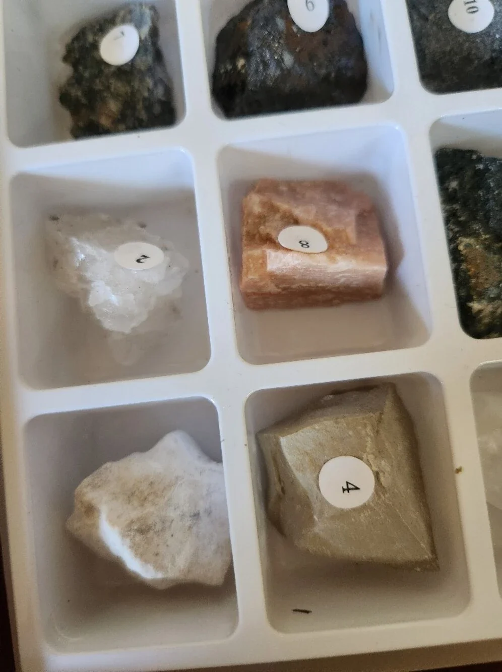 Mineral Identification Kit Rock Collection Educational Science Set 12 Piece
